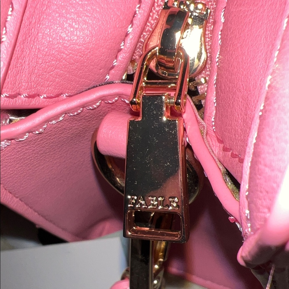 Fable England Mini Pink Handbag with Scarf - Picture 9 of 15